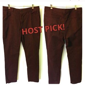 🎉HP!🎉 NYDJ Burgundy Snake Print Skinny Jean 18W